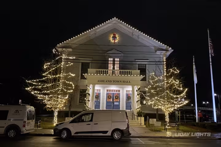 Municipal holiday lights installation in Delaware