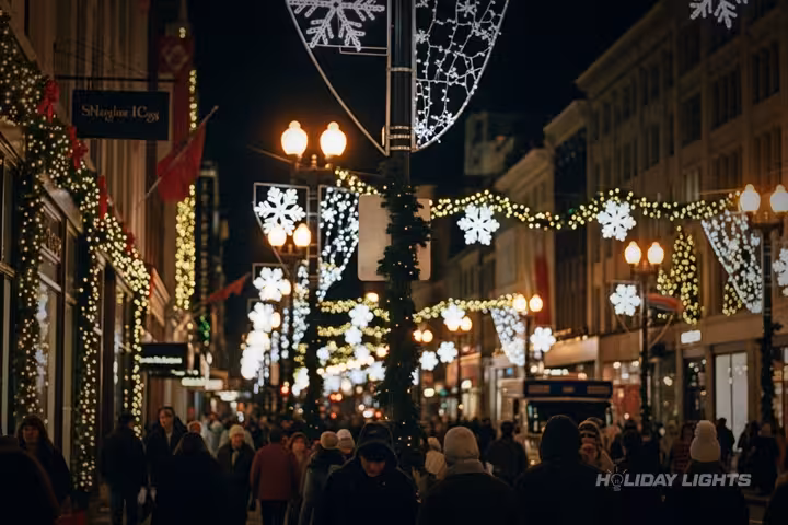 Municipal holiday lights installation in Delaware