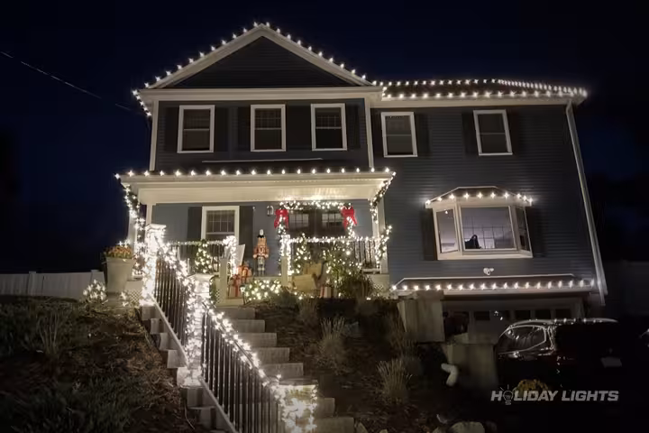 Residential holiday lights installation in Delaware