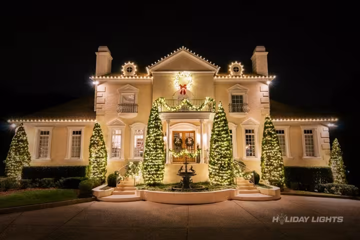 Professional roofline light installation in Delaware City, Delaware — Roofline with Evergreen