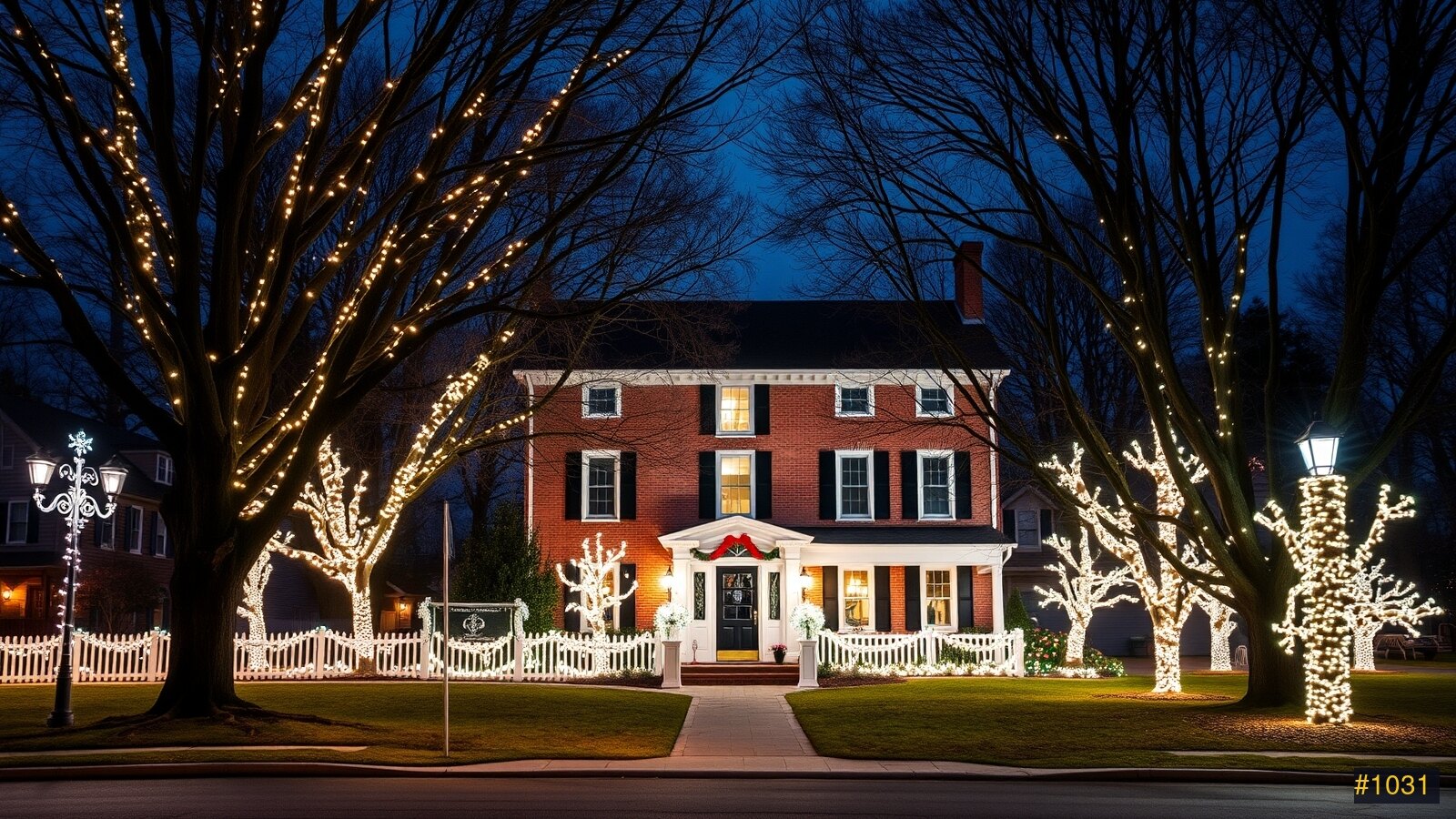 Christmas light installation in Cheswold